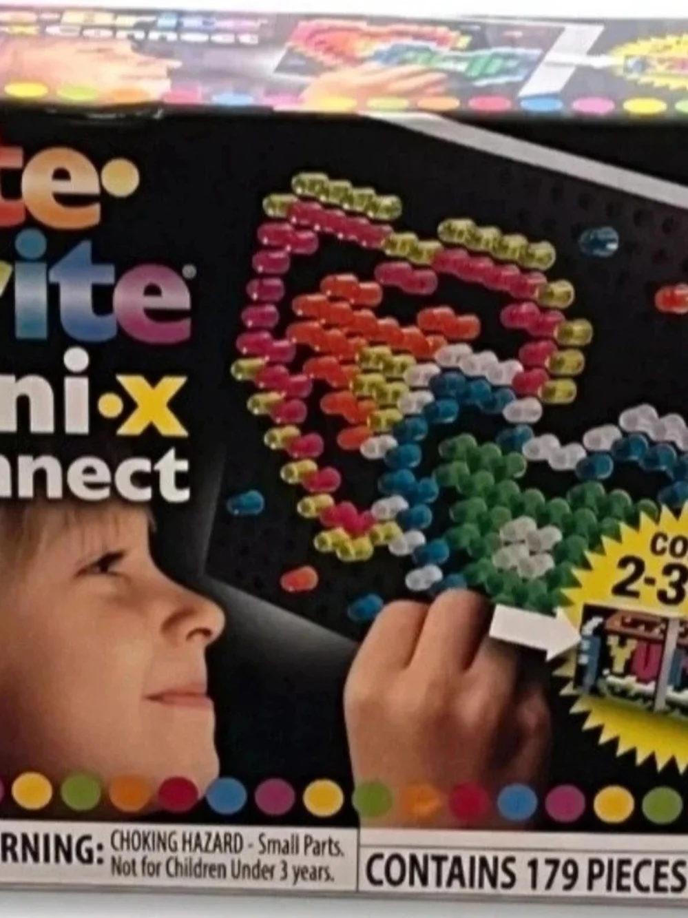 Mini-X Connect Kids Toy - Multicolor Peg Art Set With 179 Pieces